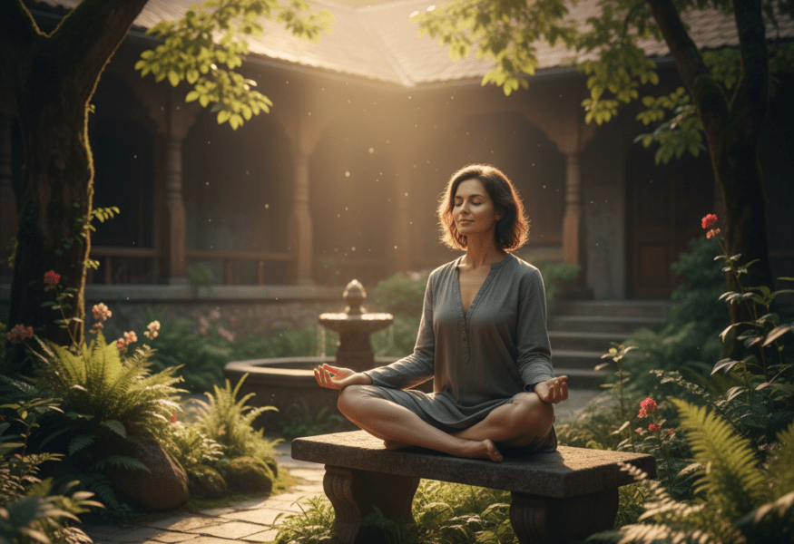 Ein leuchtendes Herz symbolisiert Spirituelle Verbindung und innere Einheit.