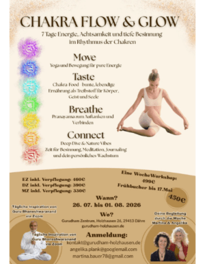 Chakra Retreat 2026 &ndash; Chakra Flow & Glow im Gurudham Zentrum Holzhausen